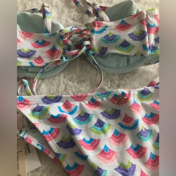 Nanette lepore bikini swimsuit size 6 new lace up back - Picture 3 of 4